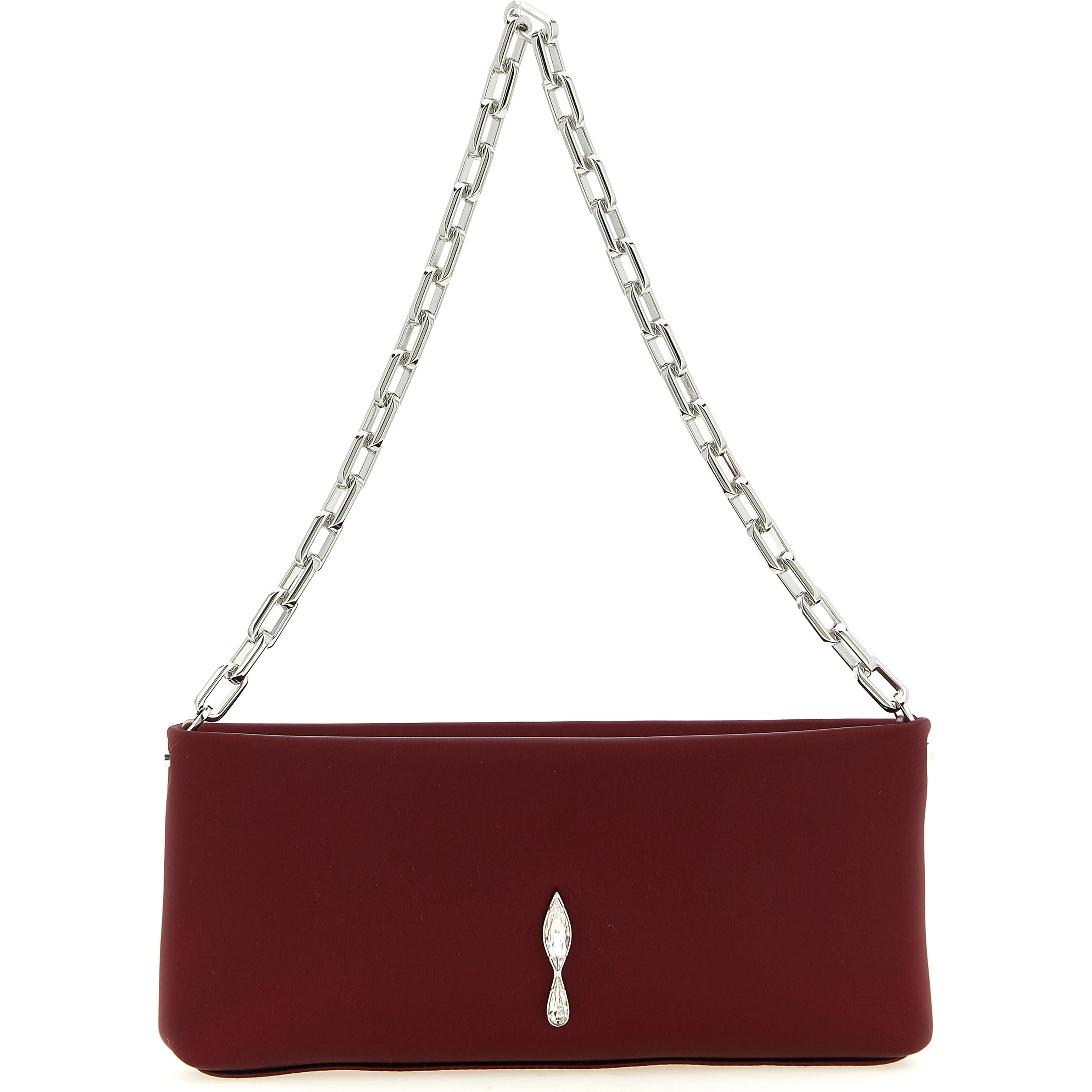 Bordeaux Elastane Clutch Bag
