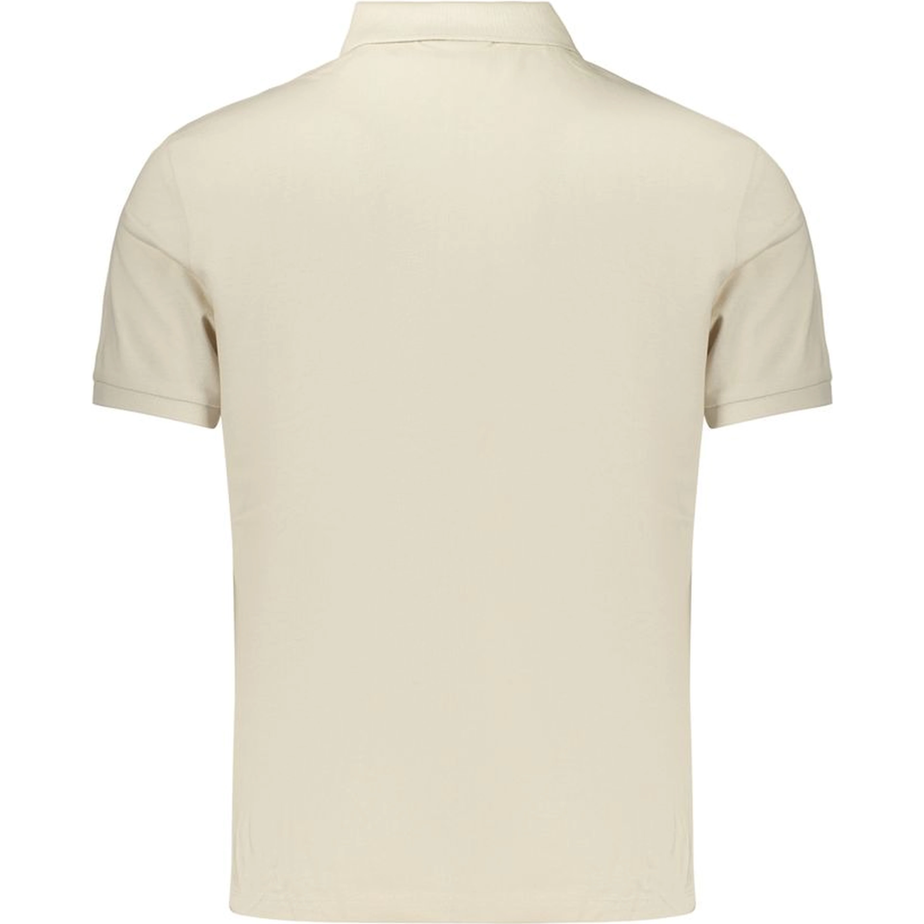Beige Cotton Mens Polo Shirt