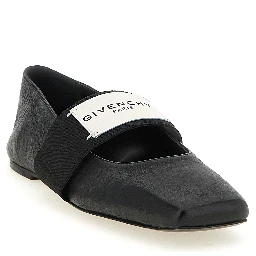Black Lamb Leather Ballet Flats