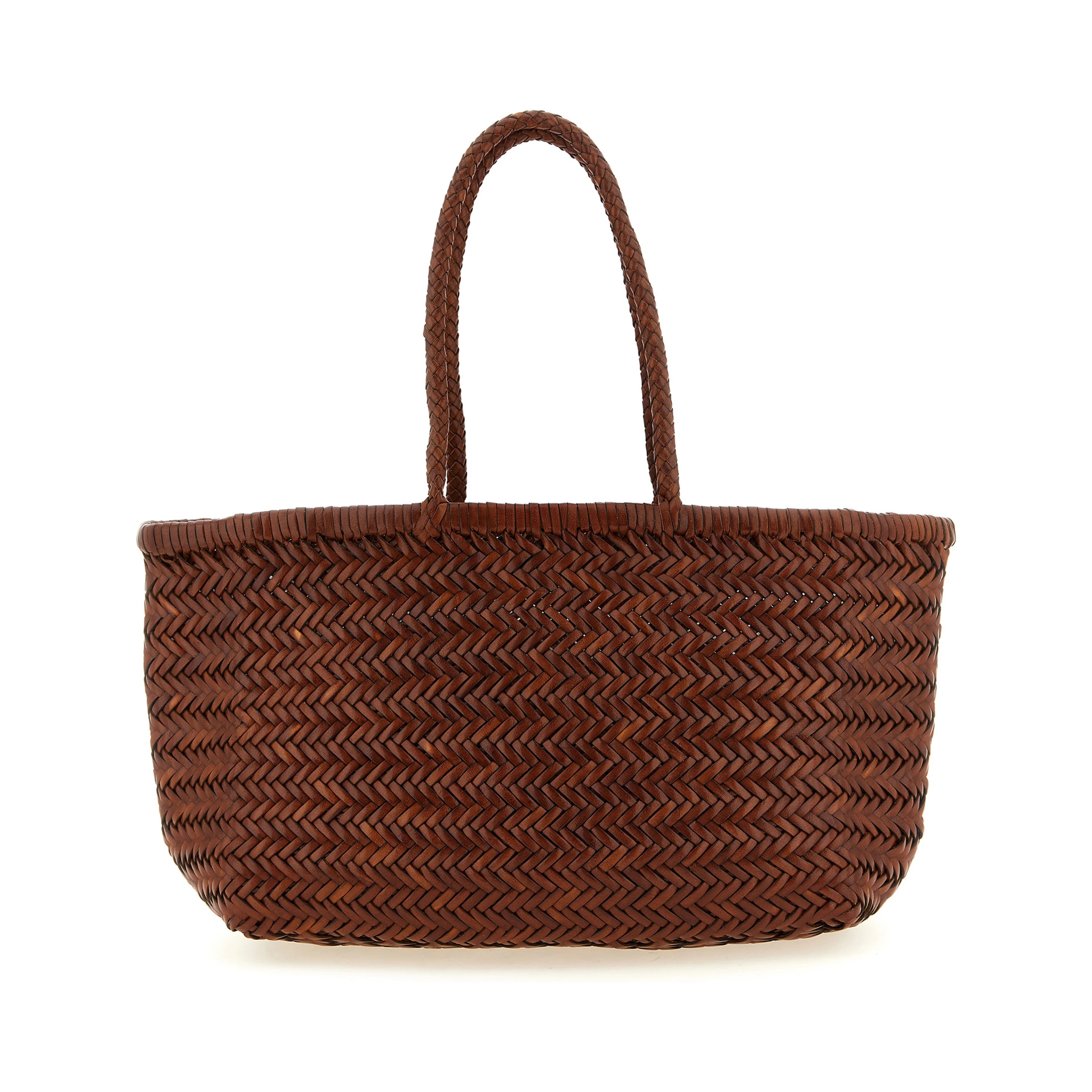 Brown Calfskin Shoulder Bag