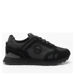 Black Leather Athletic Sneakers