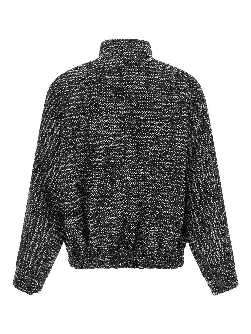 White Virgin Wool Bomber