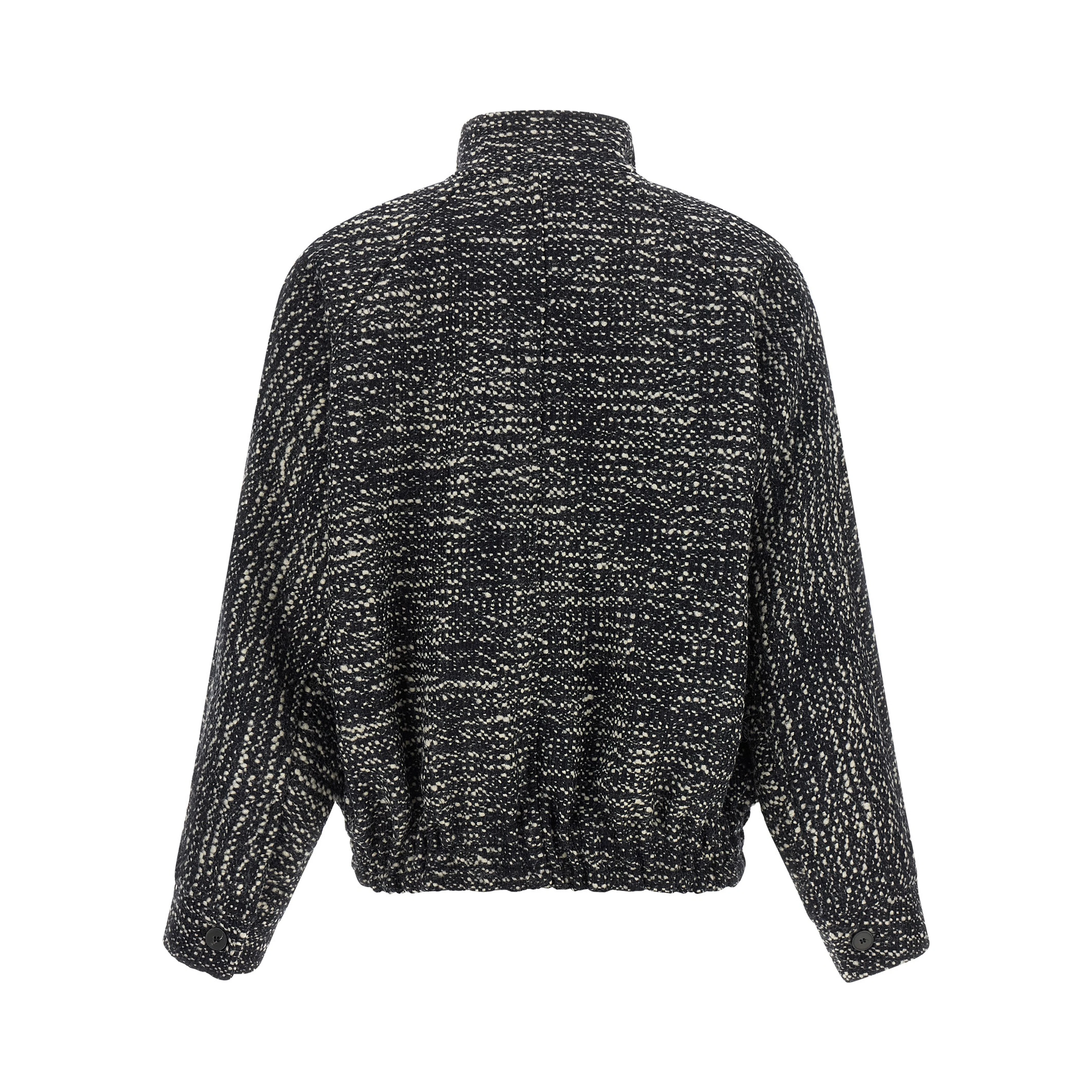 White Virgin Wool Bomber