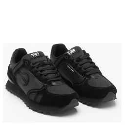 Black Leather Athletic Sneakers