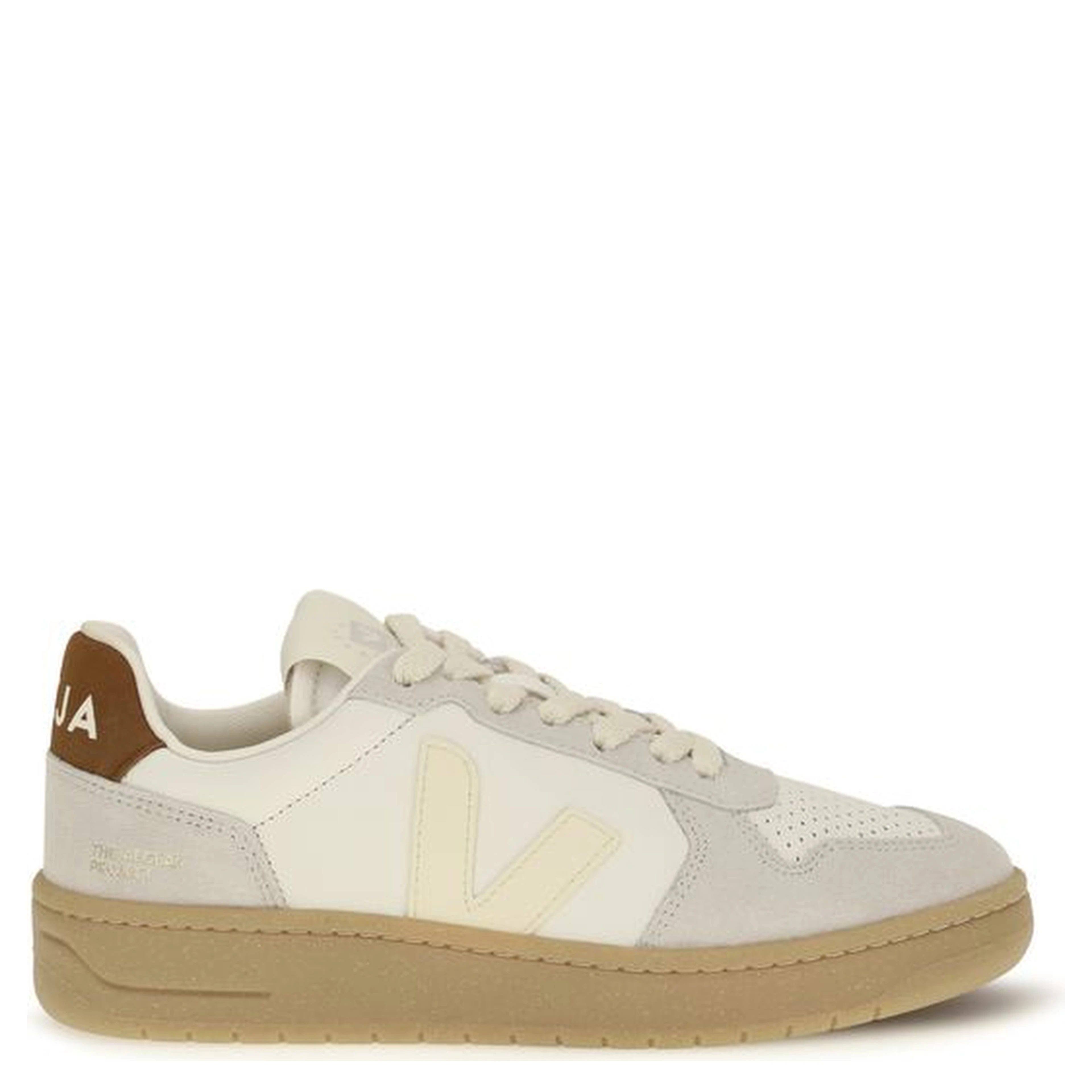 Beige Calf Leather Bos Taurus Low Top Sneakers