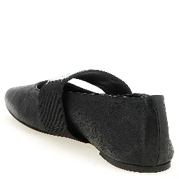 Black Lamb Leather Ballet Flats