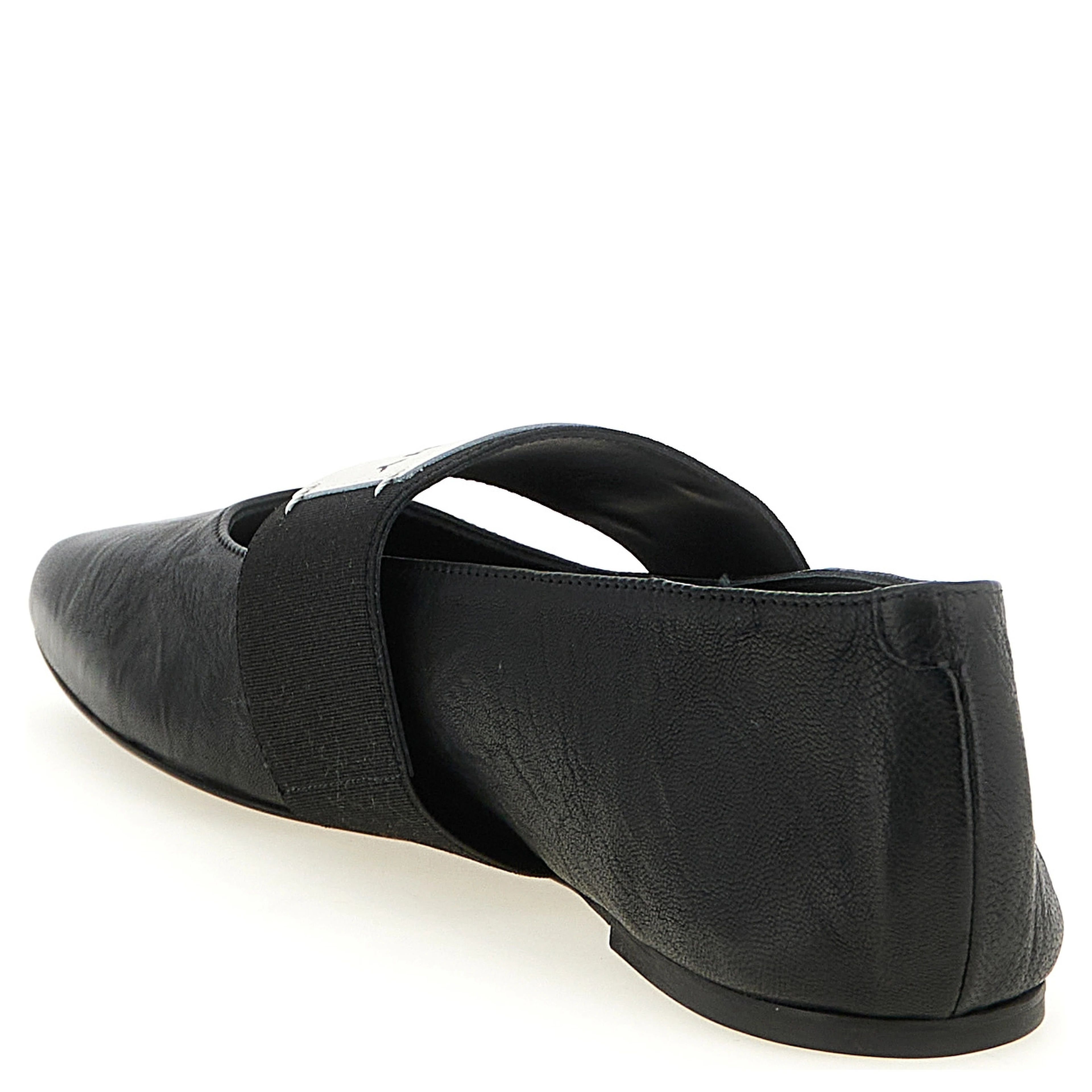 Black Lamb Leather Ballet Flats