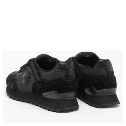 Black Leather Athletic Sneakers