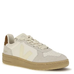 Beige Calf Leather Bos Taurus Low Top Sneakers