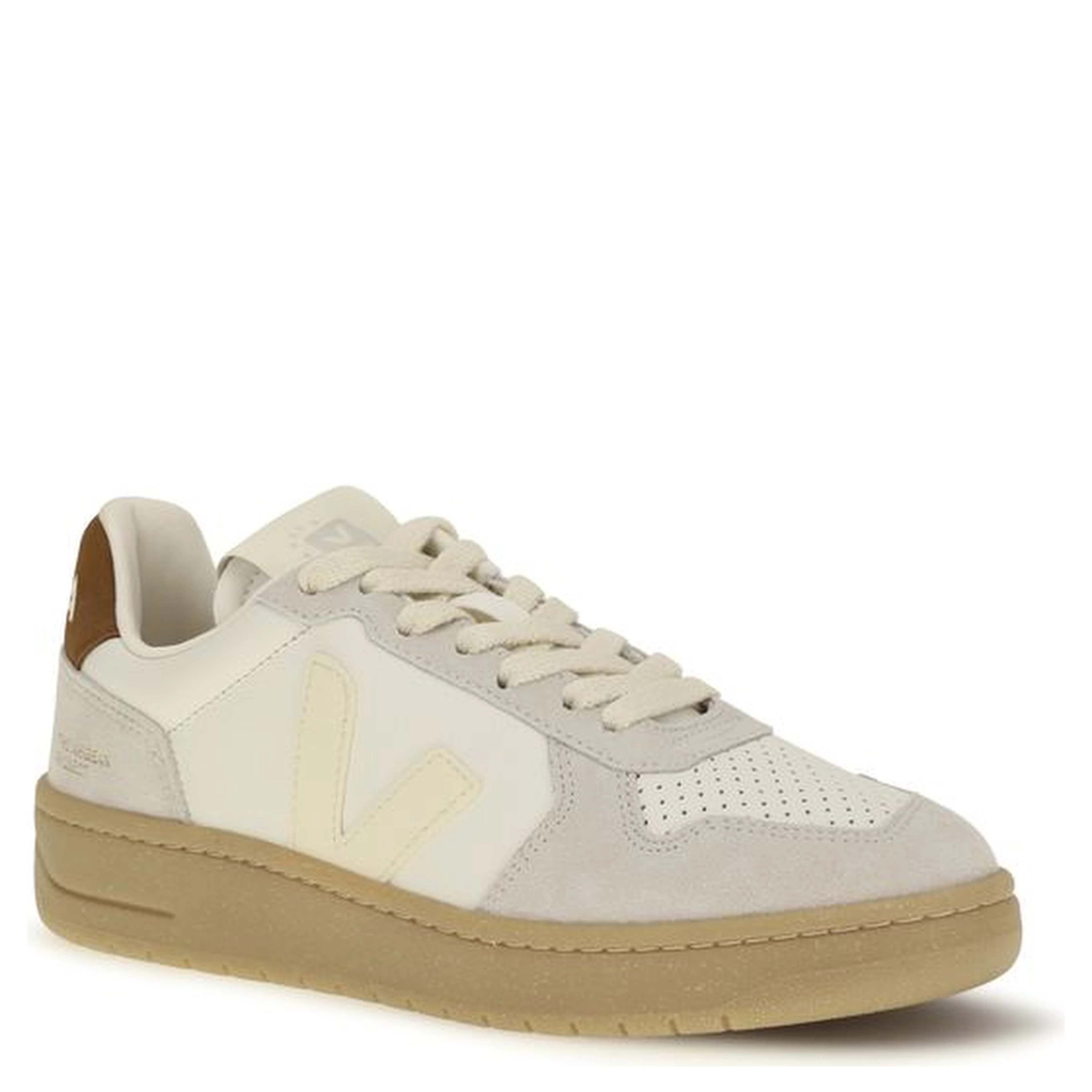 Beige Calf Leather Bos Taurus Low Top Sneakers