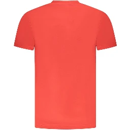 Red Cotton Men T-Shirt