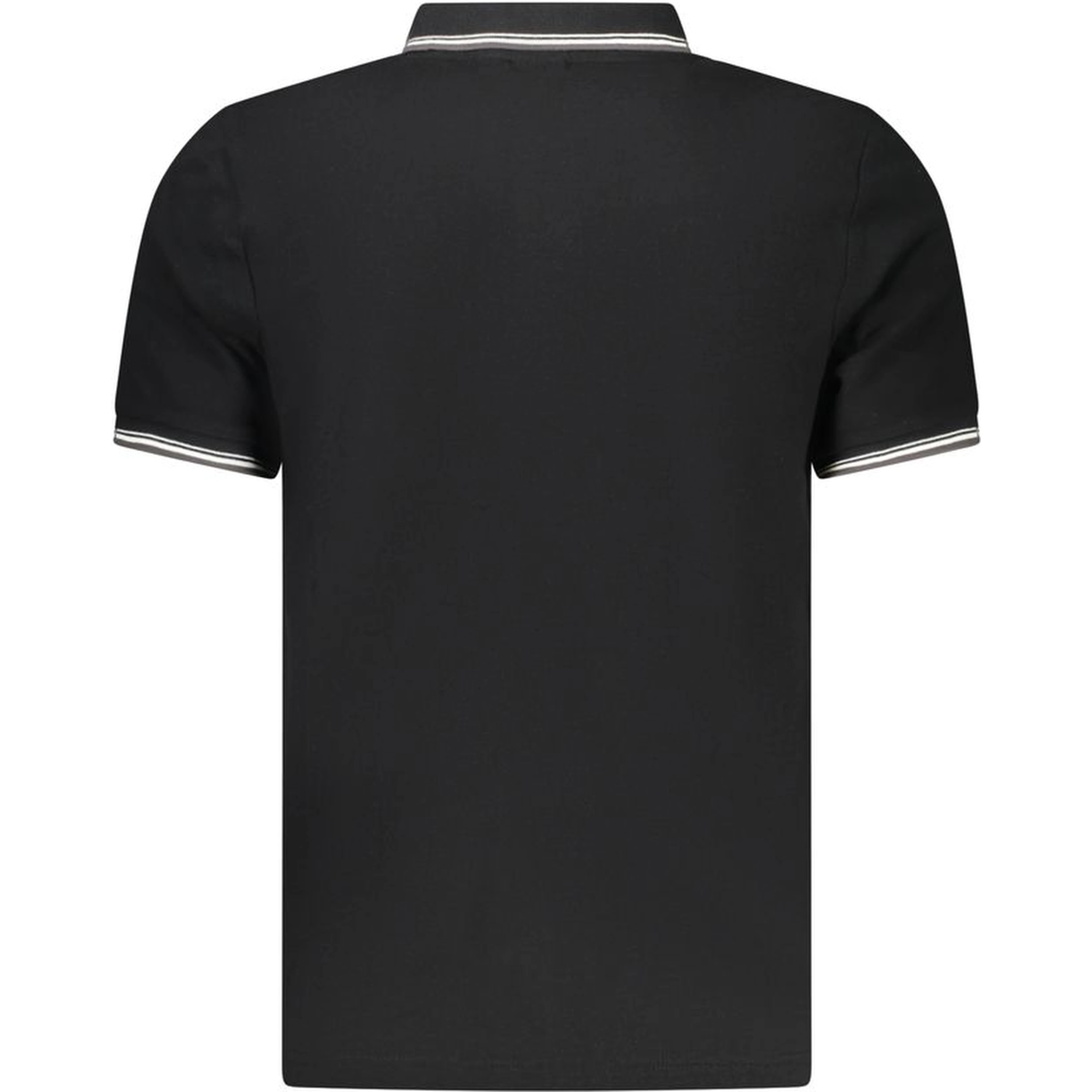 Black Cotton Men Polo