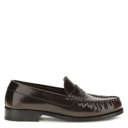 Brown Calf Leather Bos Taurus Slip-On Loafers