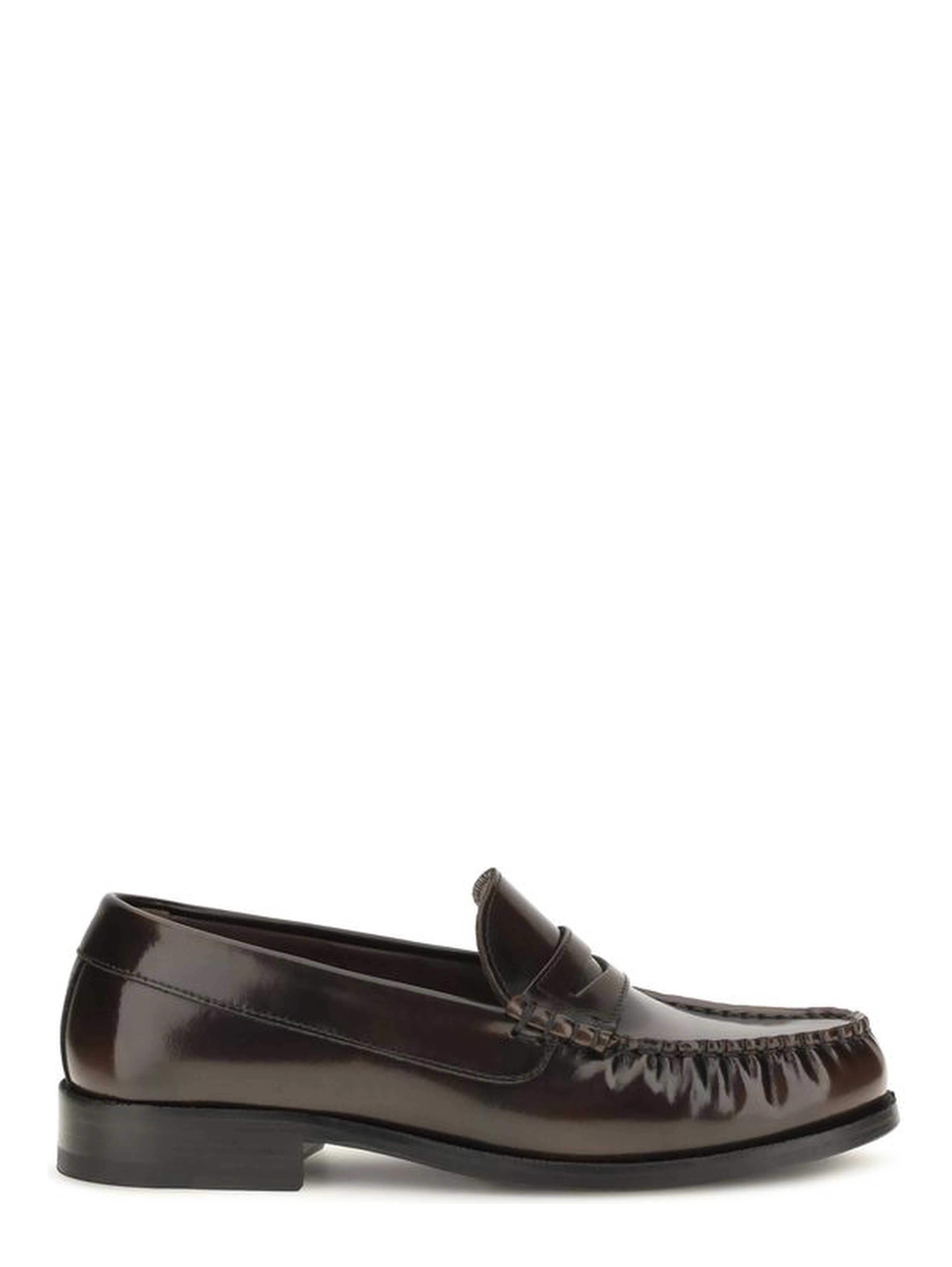 Brown Calf Leather Bos Taurus Slip-On Loafers