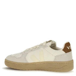 Beige Calf Leather Bos Taurus Low Top Sneakers