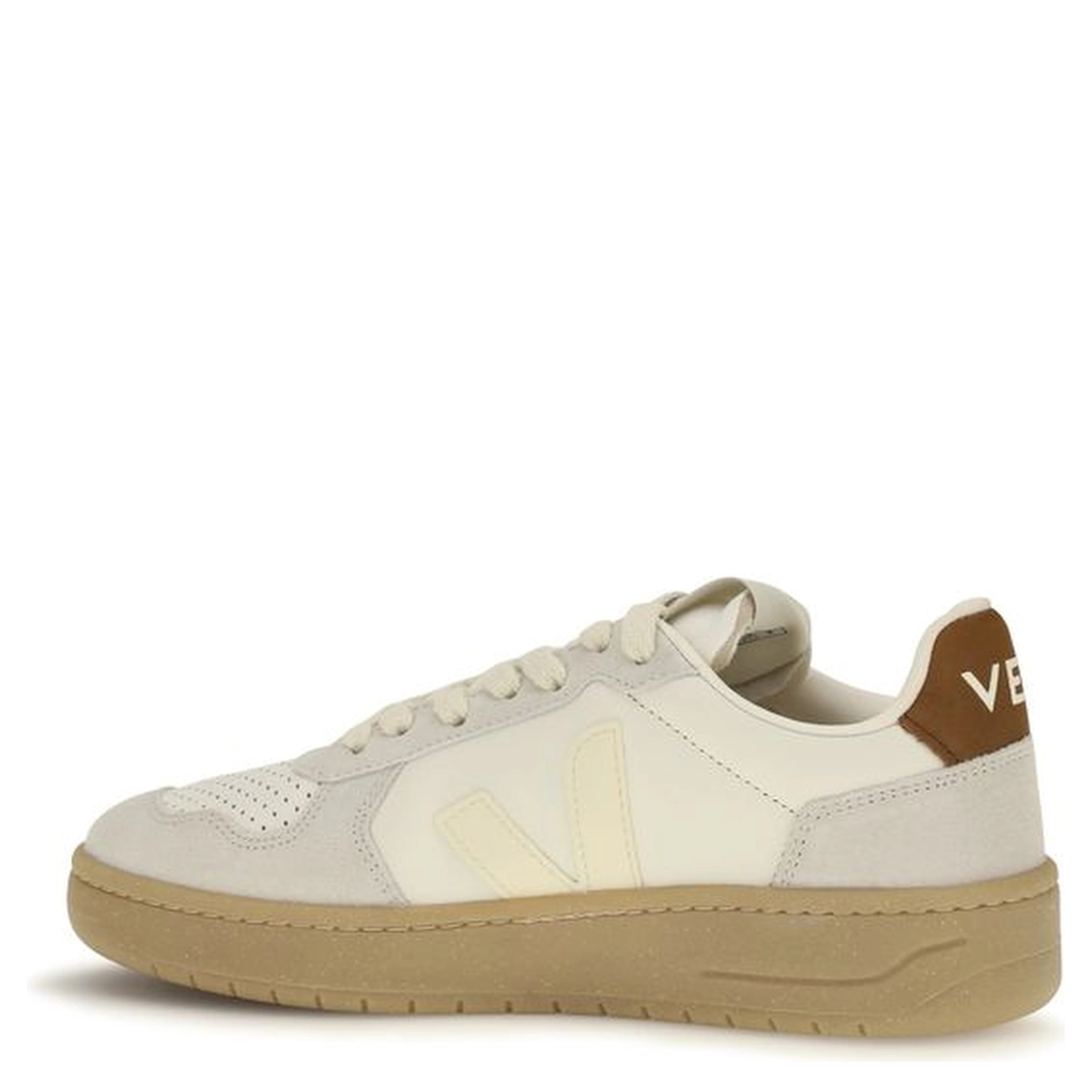 Beige Calf Leather Bos Taurus Low Top Sneakers