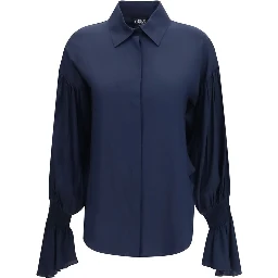 Blue Silk Shirt