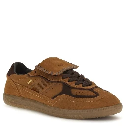 Brown Suede Leather Low Top Sneakers
