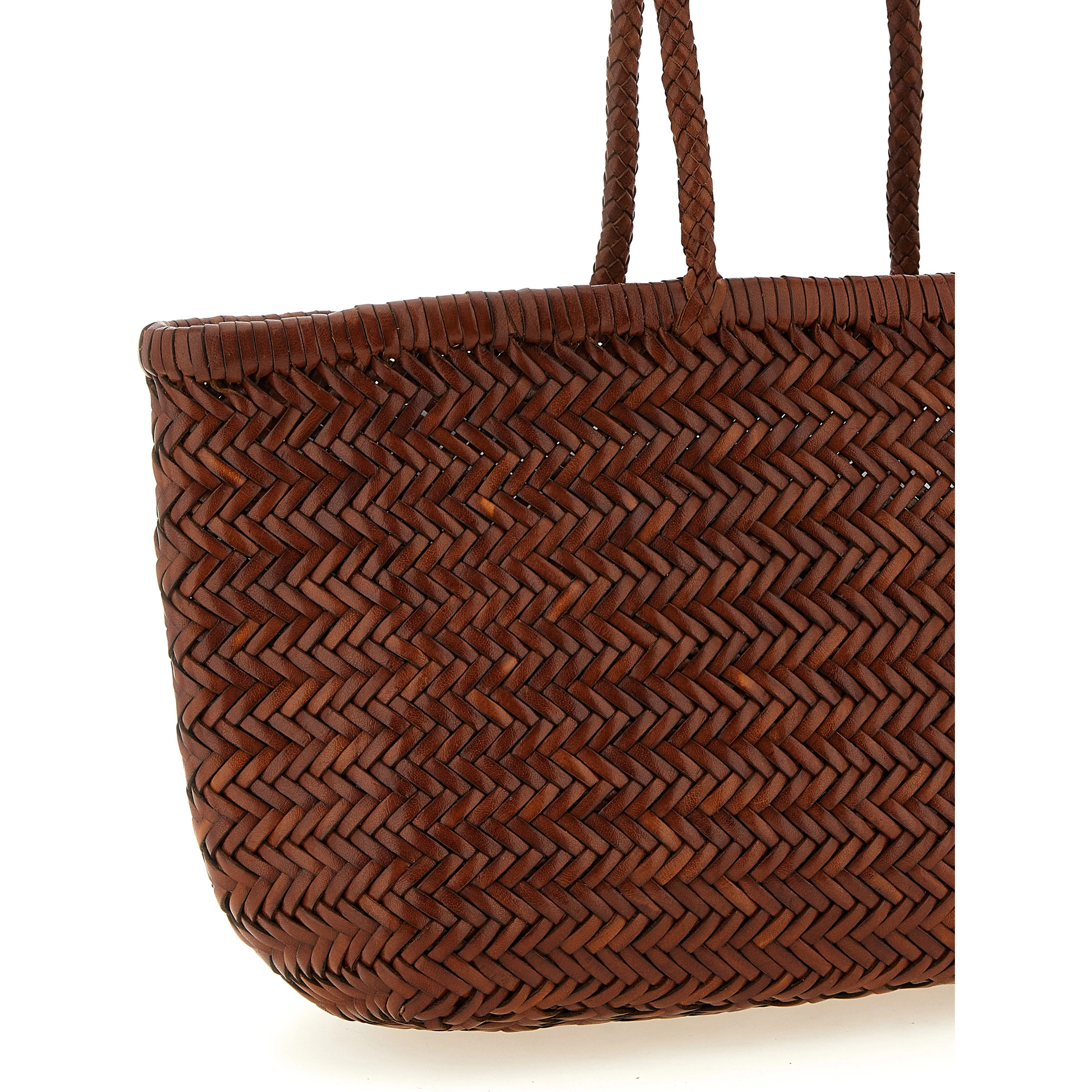 Brown Calfskin Shoulder Bag