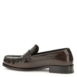 Brown Calf Leather Bos Taurus Slip-On Loafers