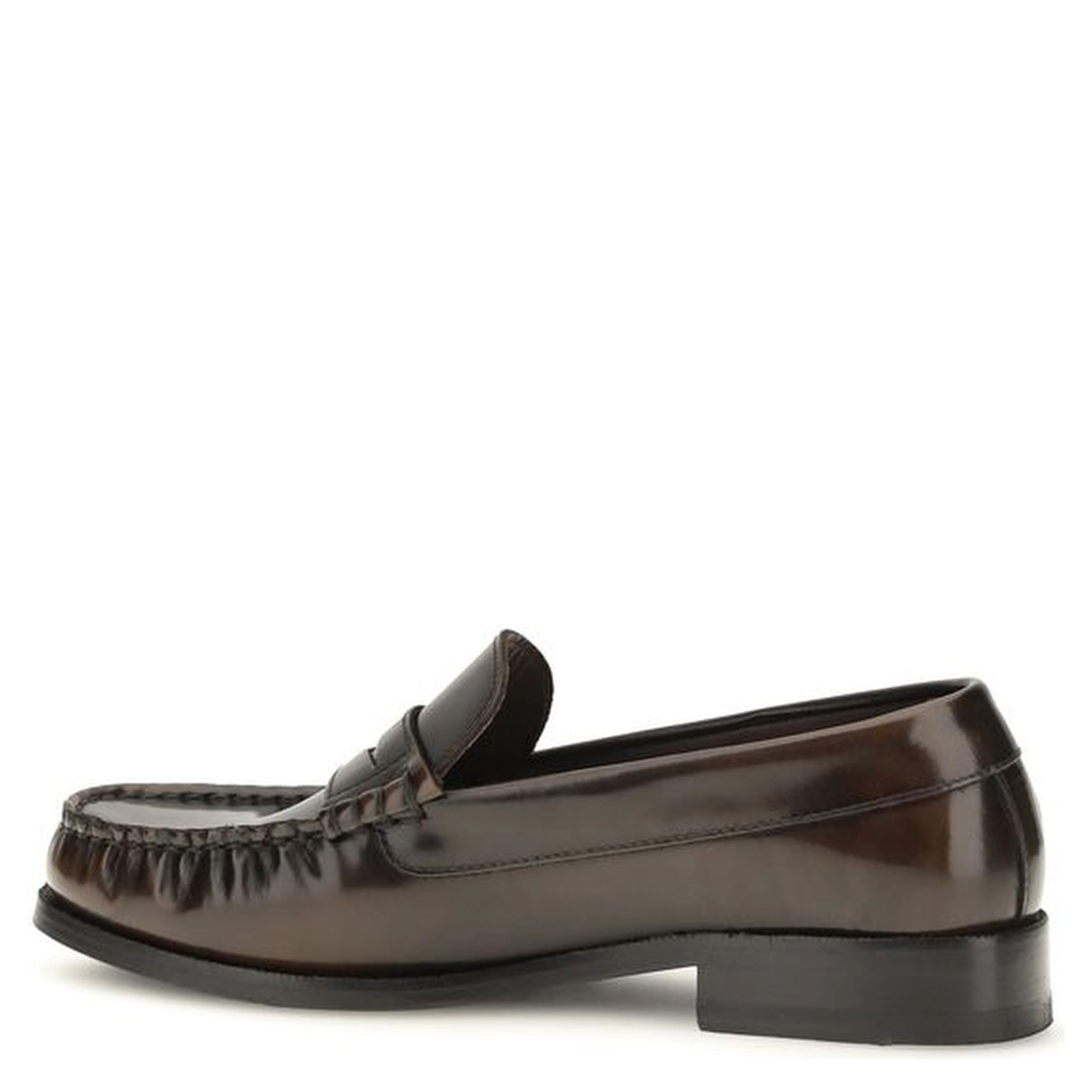 Brown Calf Leather Bos Taurus Slip-On Loafers