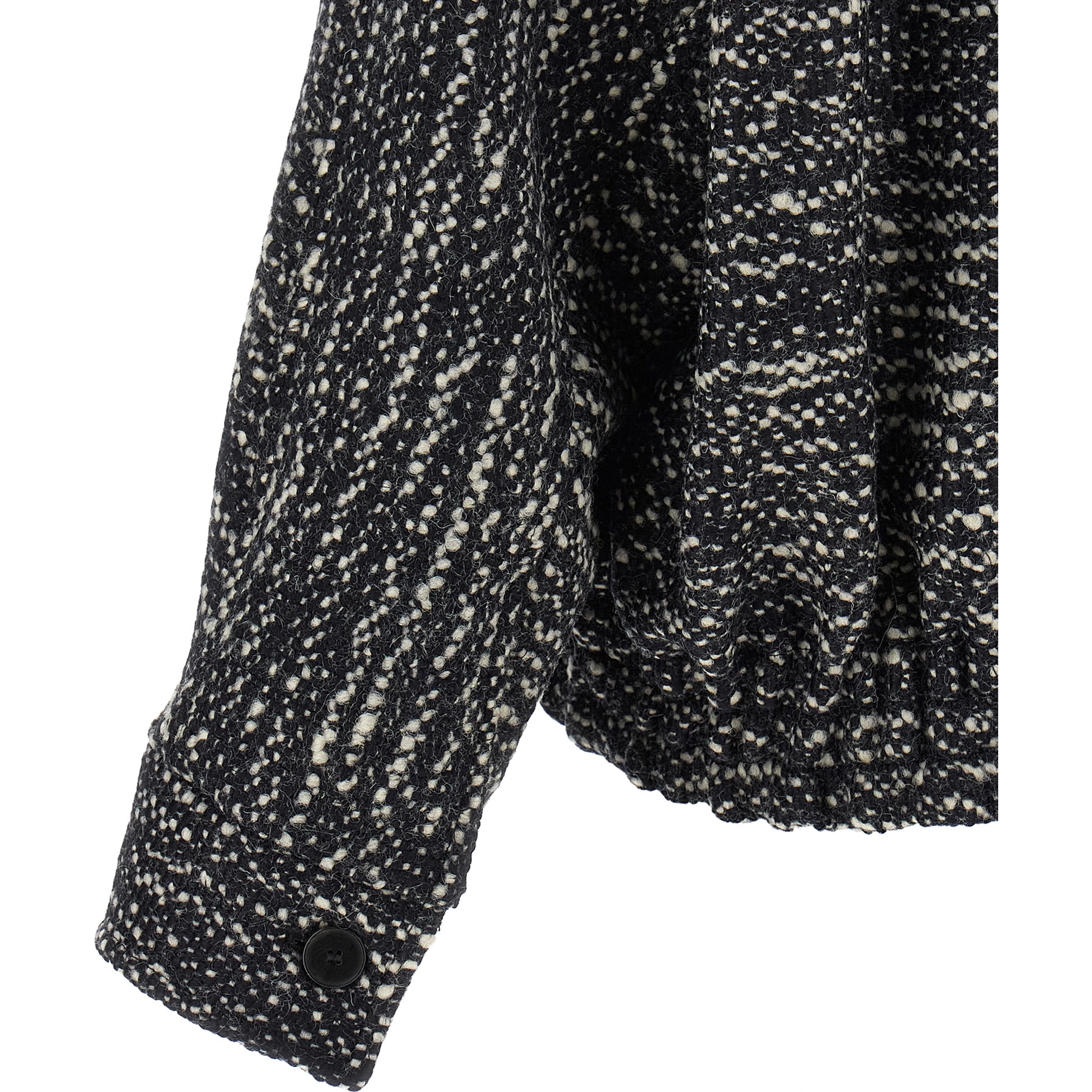 White Virgin Wool Bomber