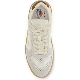 Beige Calf Leather Bos Taurus Low Top Sneakers