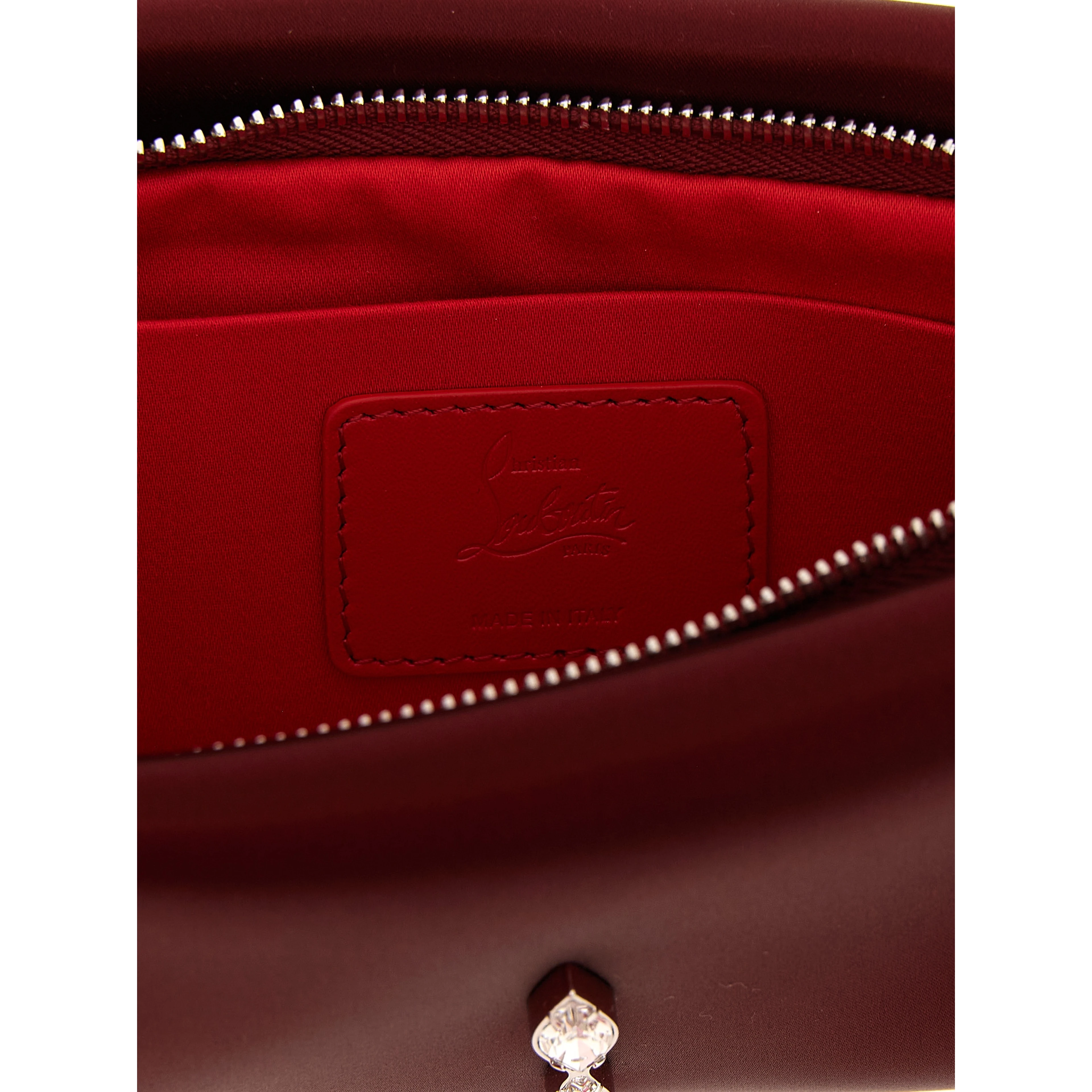 Bordeaux Elastane Clutch Bag