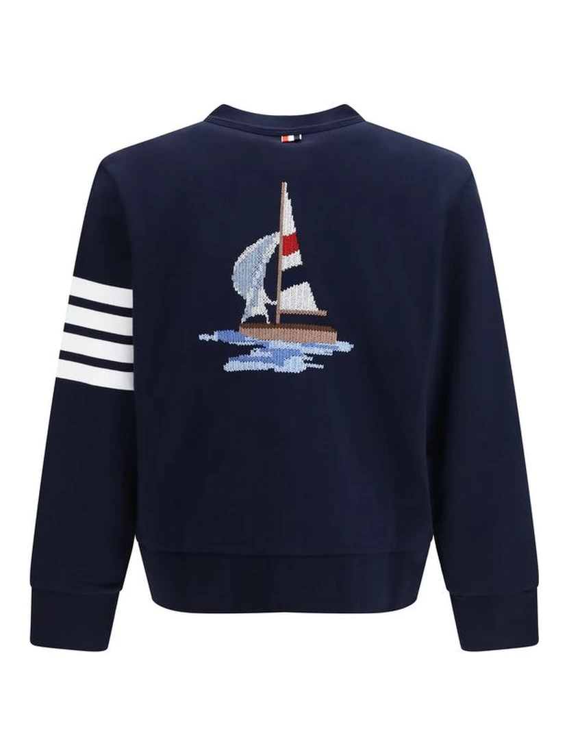 Blue Cotton Cardigan