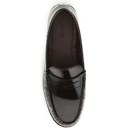 Brown Calf Leather Bos Taurus Slip-On Loafers