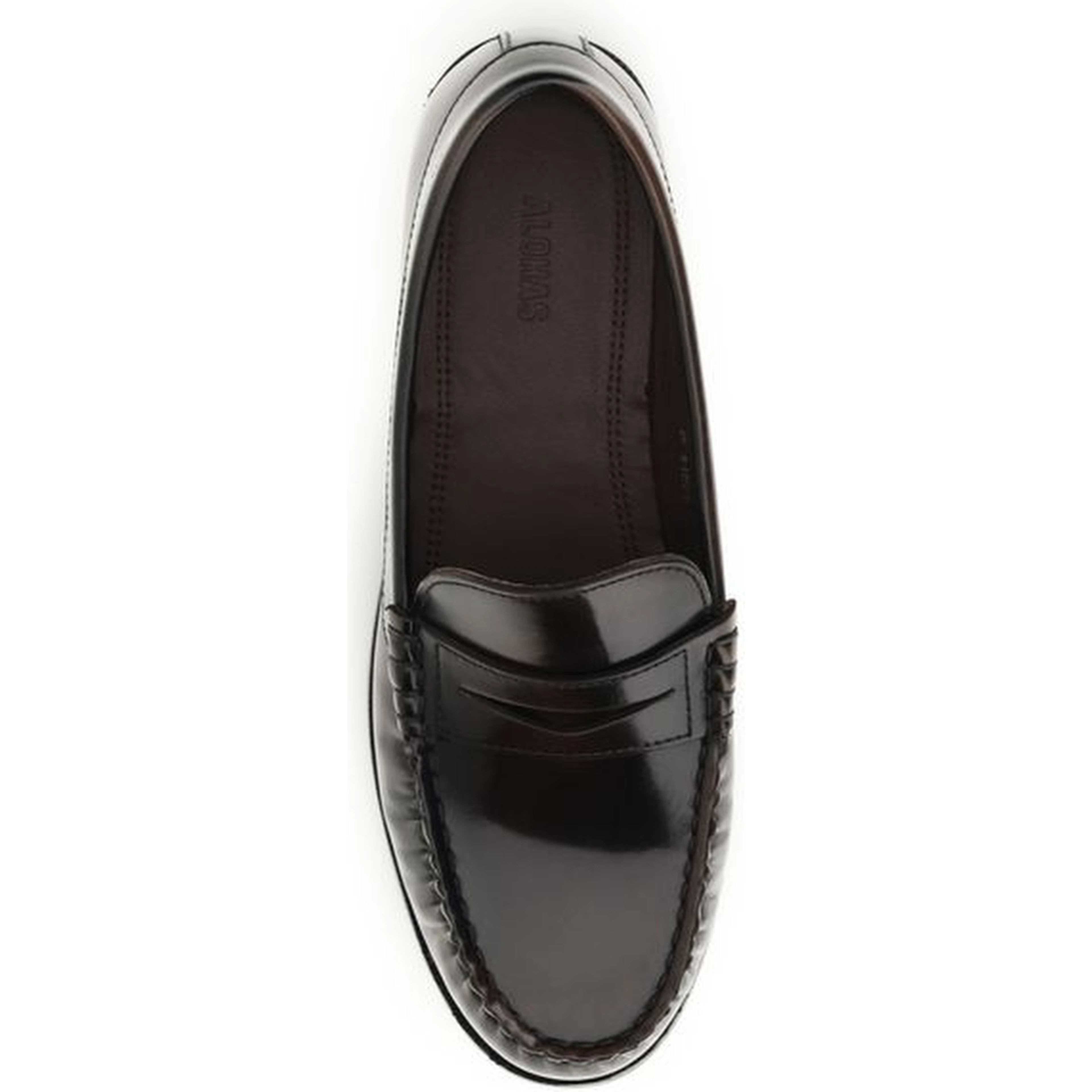 Brown Calf Leather Bos Taurus Slip-On Loafers
