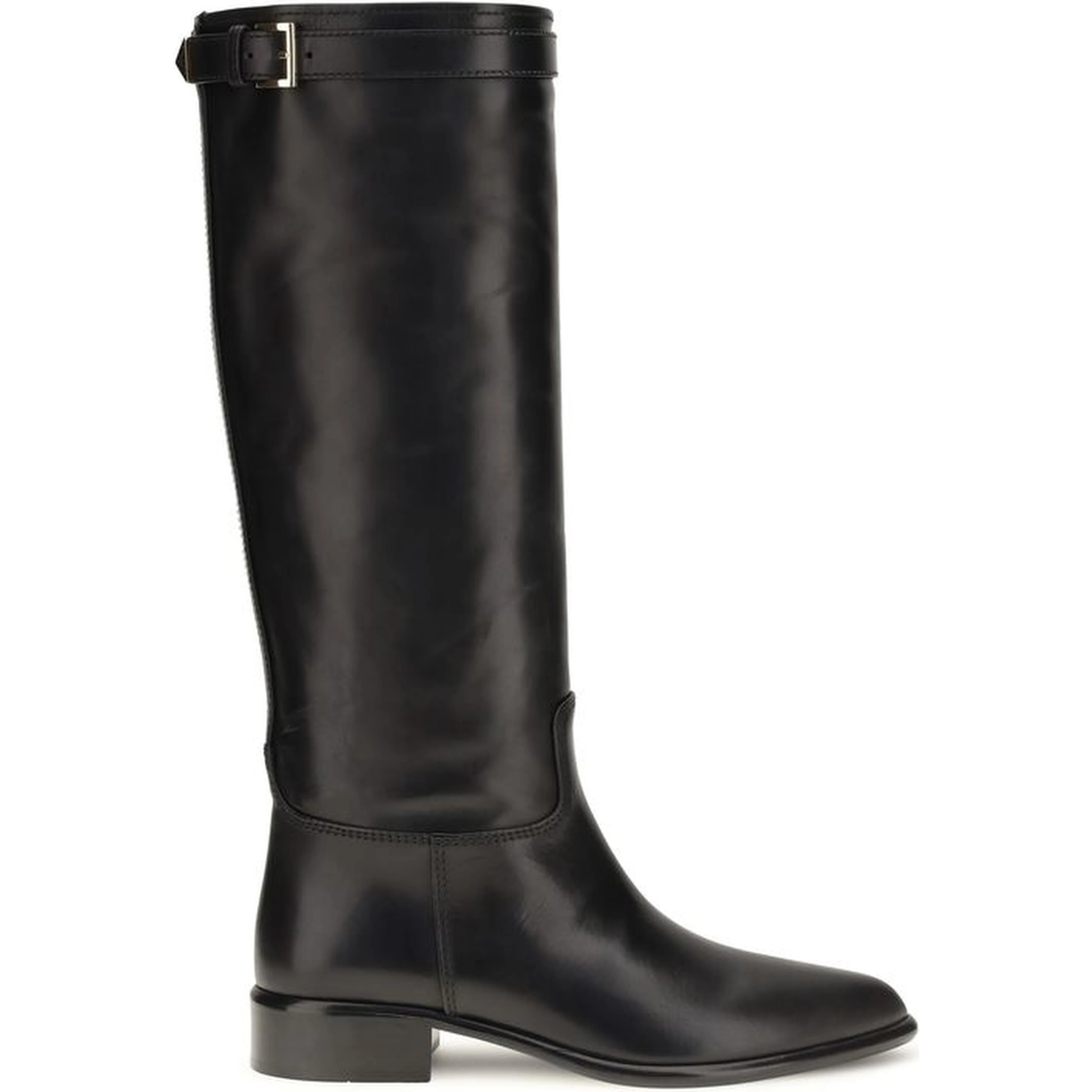 Black Calf Leather Bos Taurus Ankle Boots