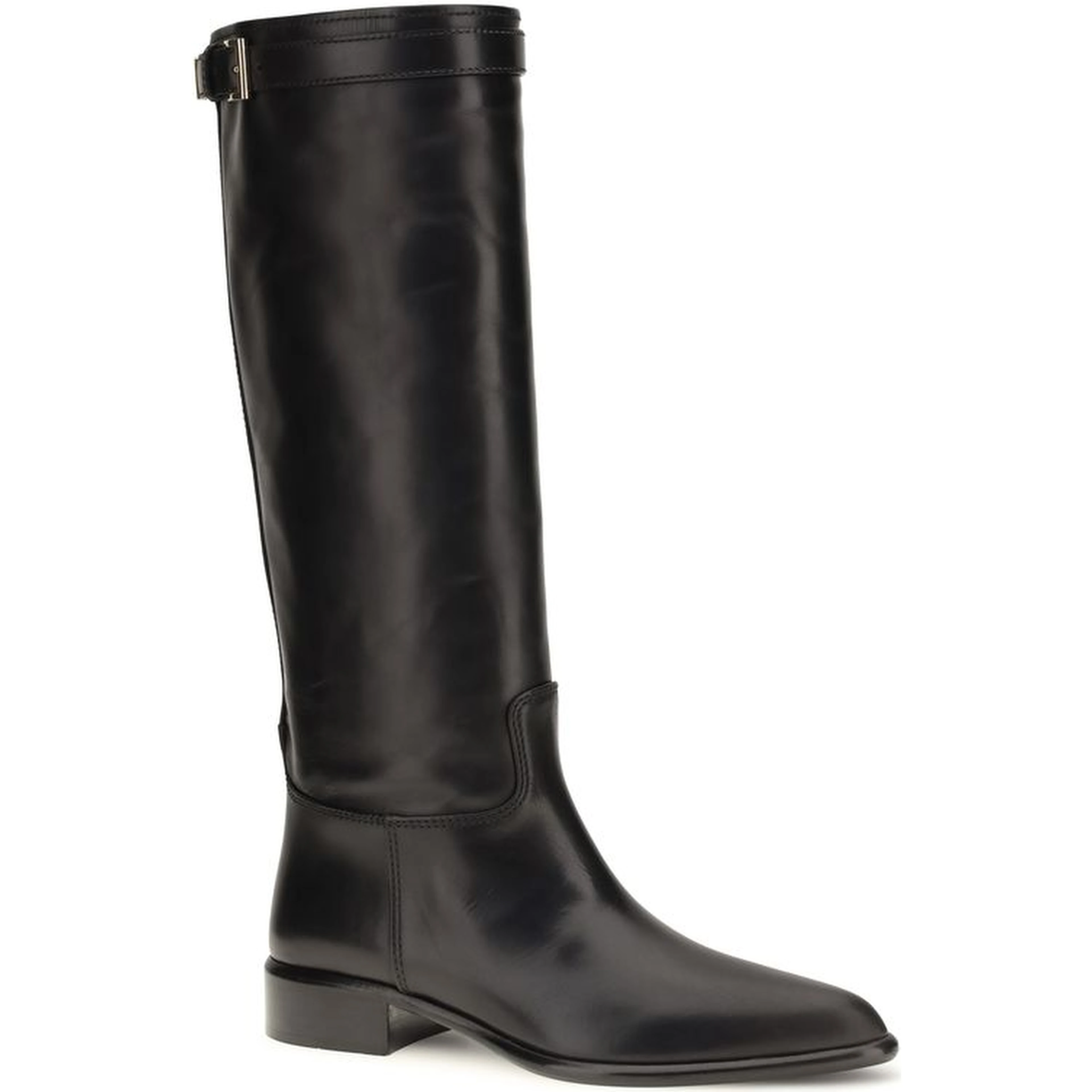 Black Calf Leather Bos Taurus Ankle Boots