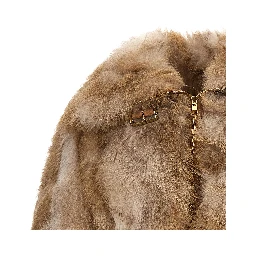 Brown Polyester Full-Length Jacket