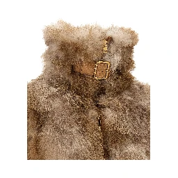 Brown Polyester Full-Length Jacket