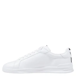 White Leather Low Top Sneakers