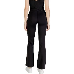 Black Viscose Flared Pants
