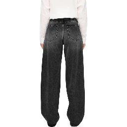 Black Recycled Cotton Mom Jeans