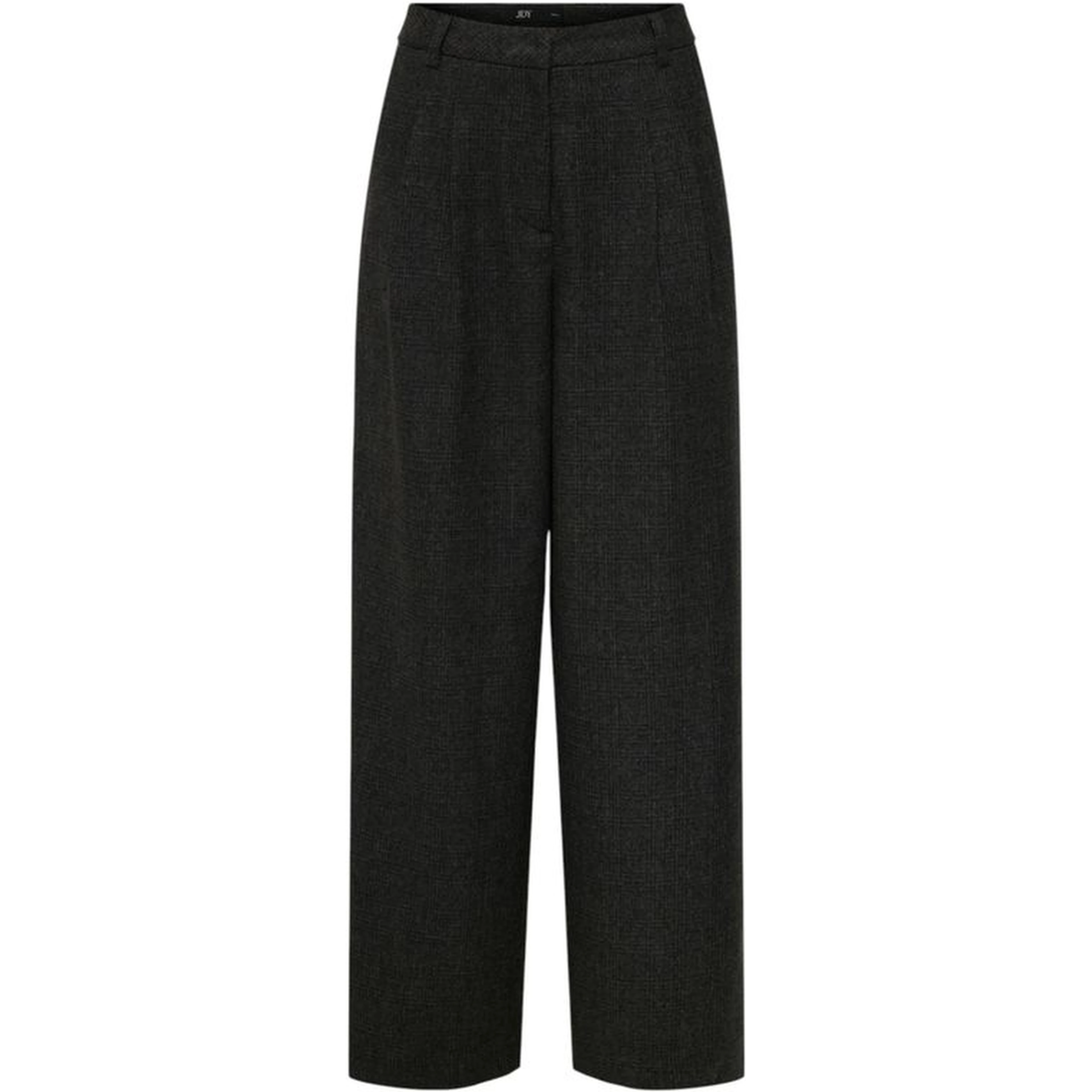 Black Polyester Flared Pants