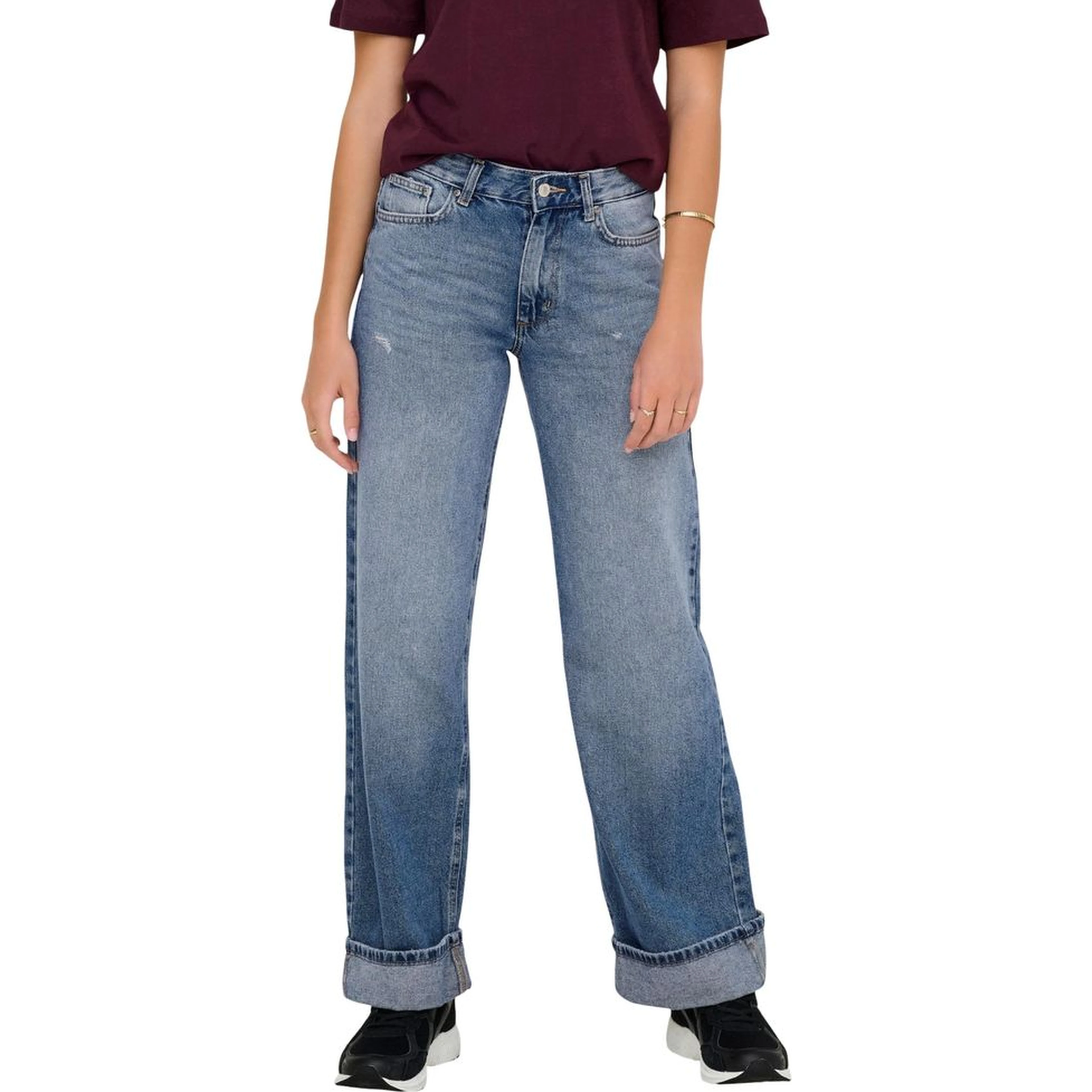 Blue Cotton Relaxed Fit Jeans