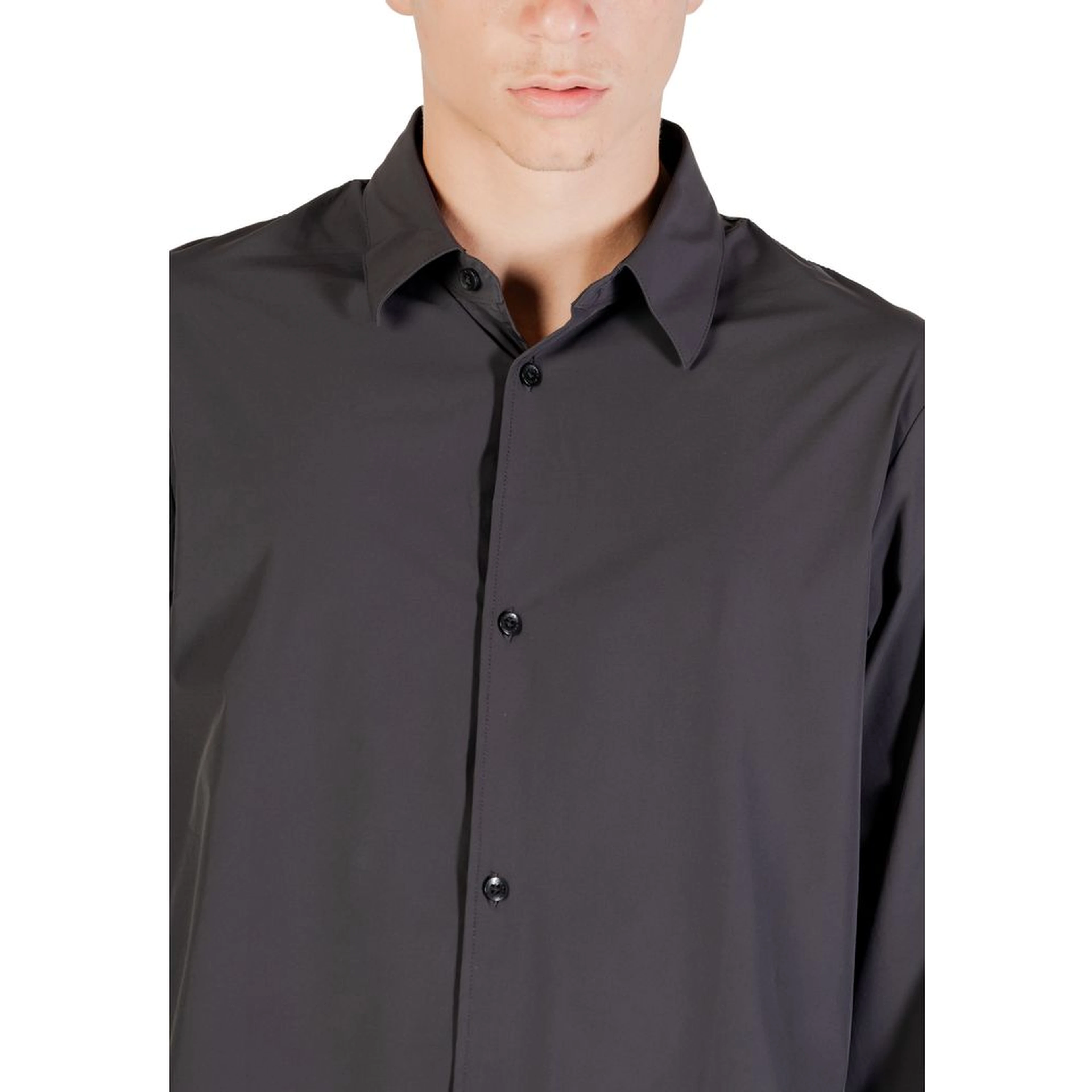 Black Elastane Dress Shirt