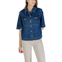 Blue Cotton Shortsleeve Shirt