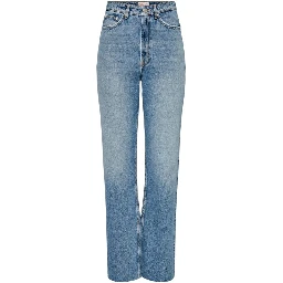 Light Blue Cotton Relaxed Fit Jeans