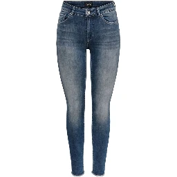 Blue Cotton Skinny Jeans