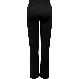 Black Elastane Casual Pants