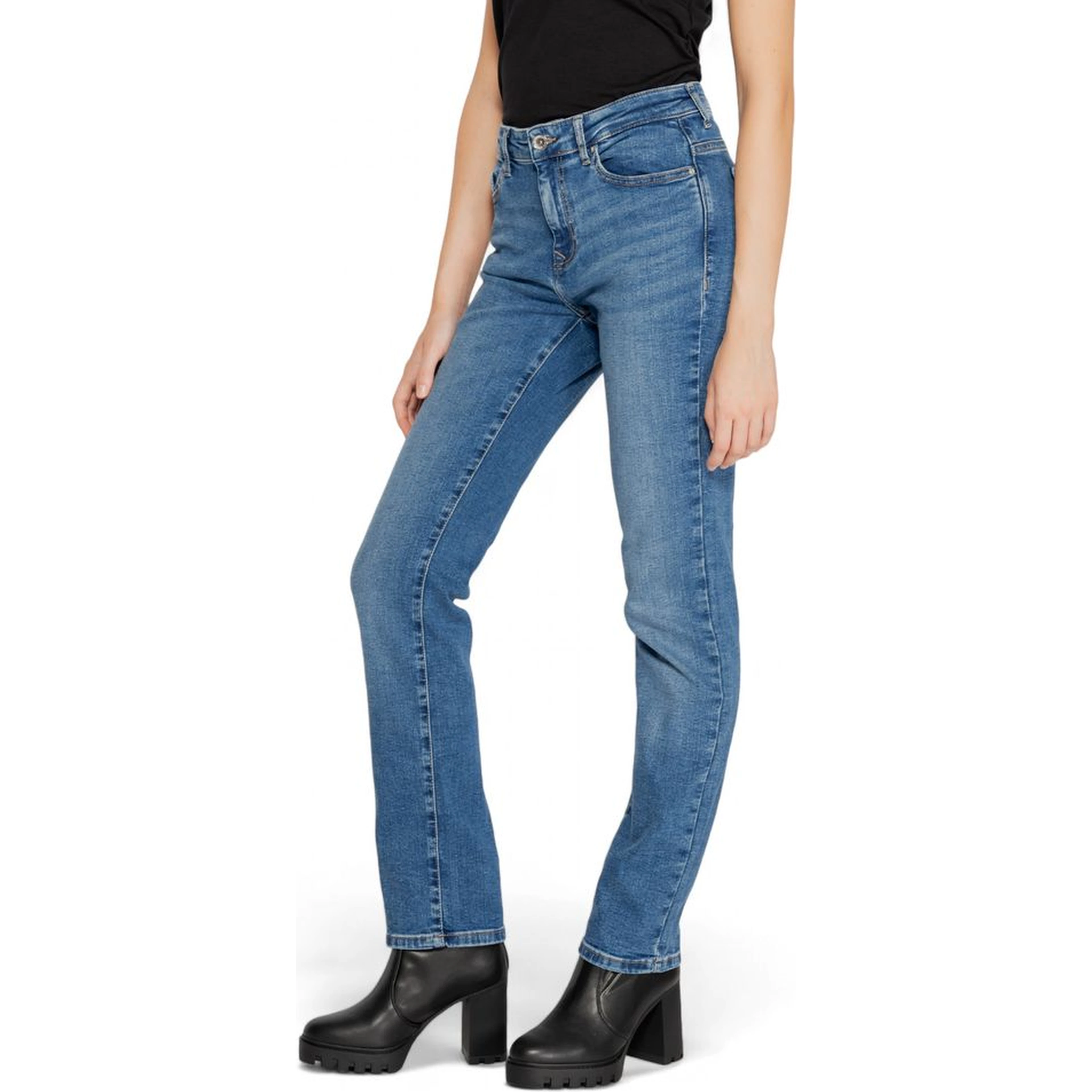 Blue Cotton Skinny Jeans