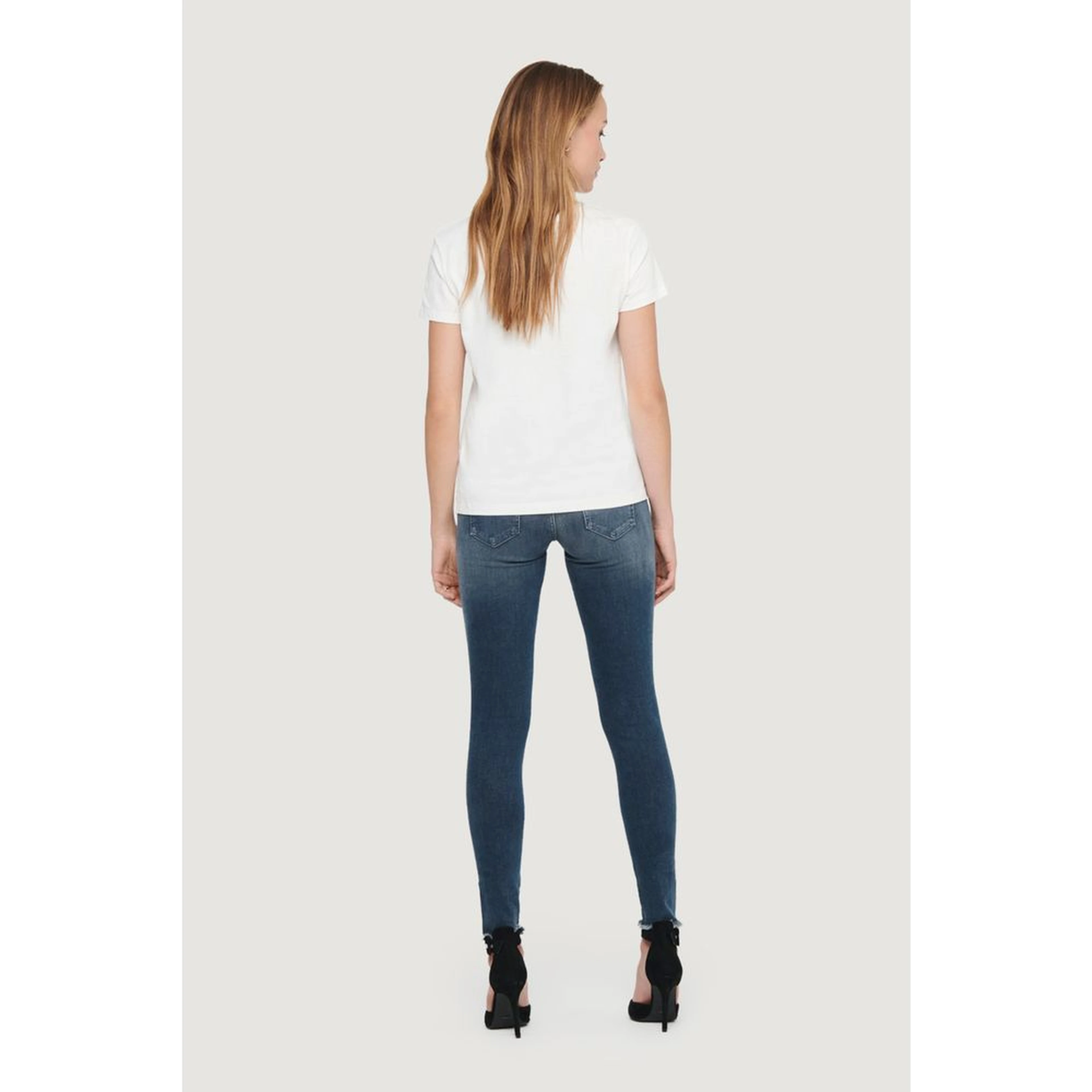 Blue Cotton Skinny Jeans