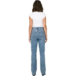 Light Blue Cotton Relaxed Fit Jeans