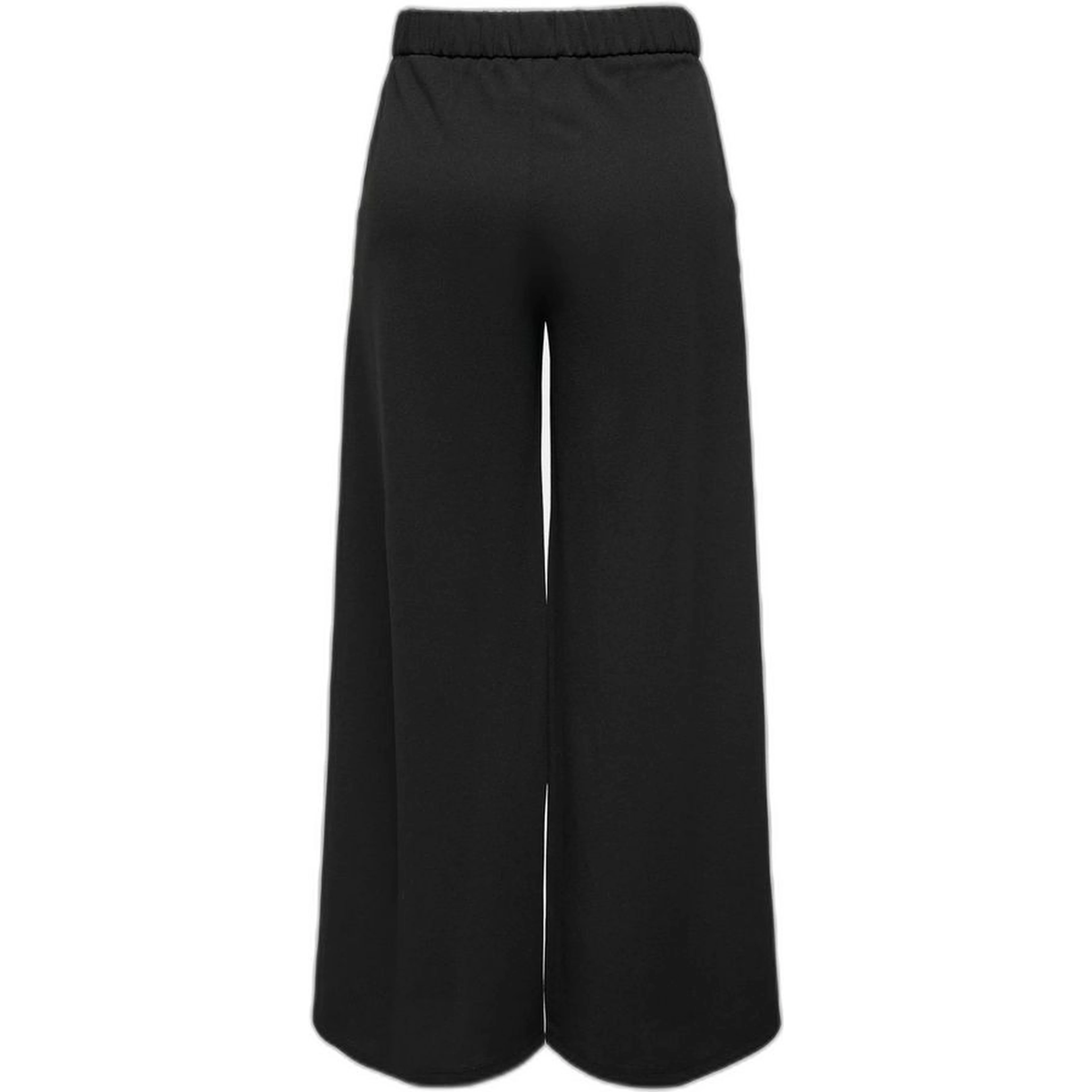 Black Recycled Polyester Casual Pants