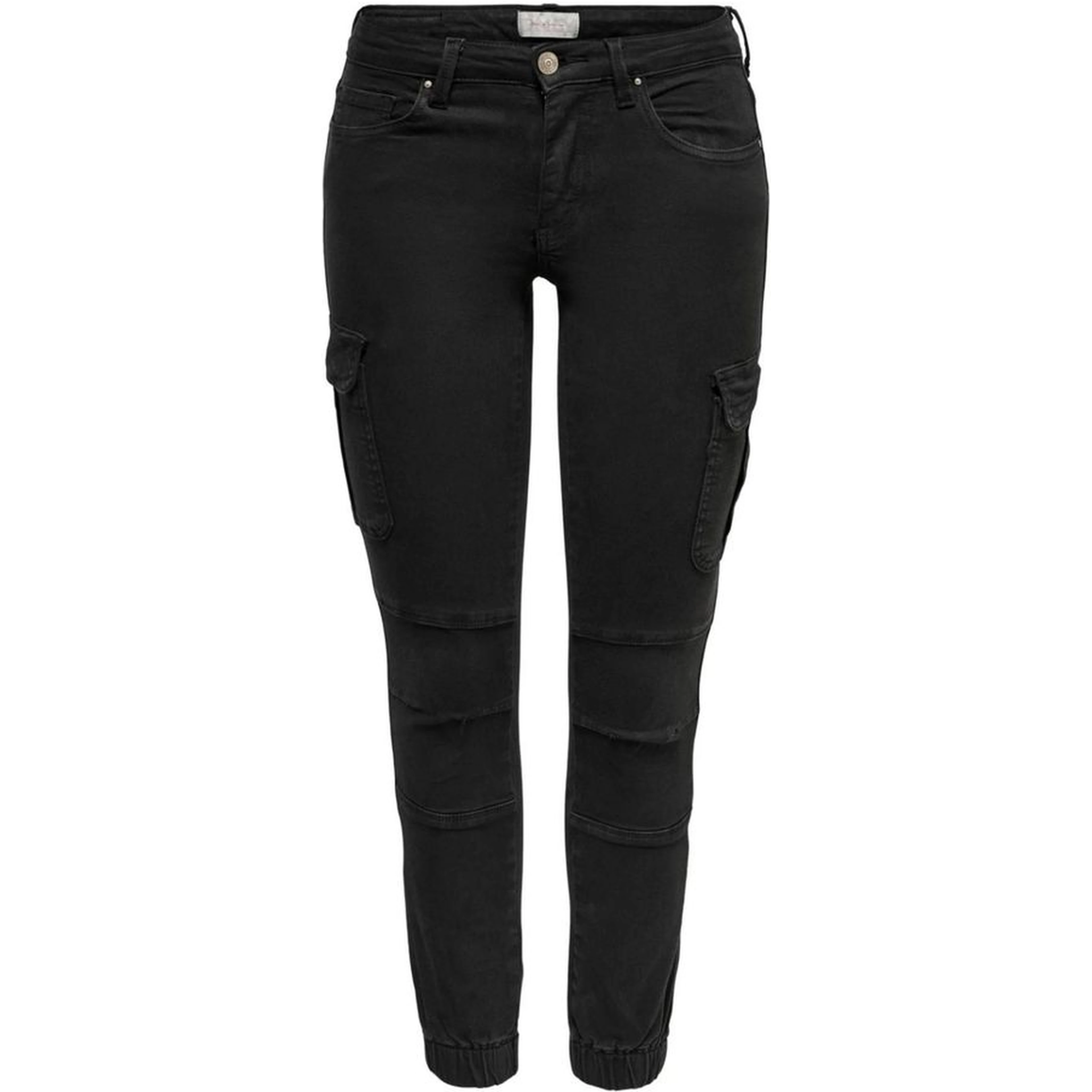 Black Cotton Skinny Pants